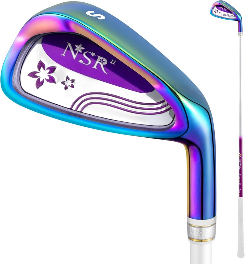 PGM Women's Golf Iron - Right Handed Single Club for Beginner Practice & Competition, #5, #6, #7, #8, #9, SW, P, CNC Face, Lightweight Carbon & Steel Shaft - Image 1